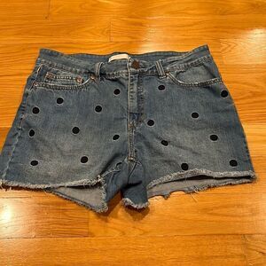 Lauren Conrad pock a dot jean shorts size 14.
